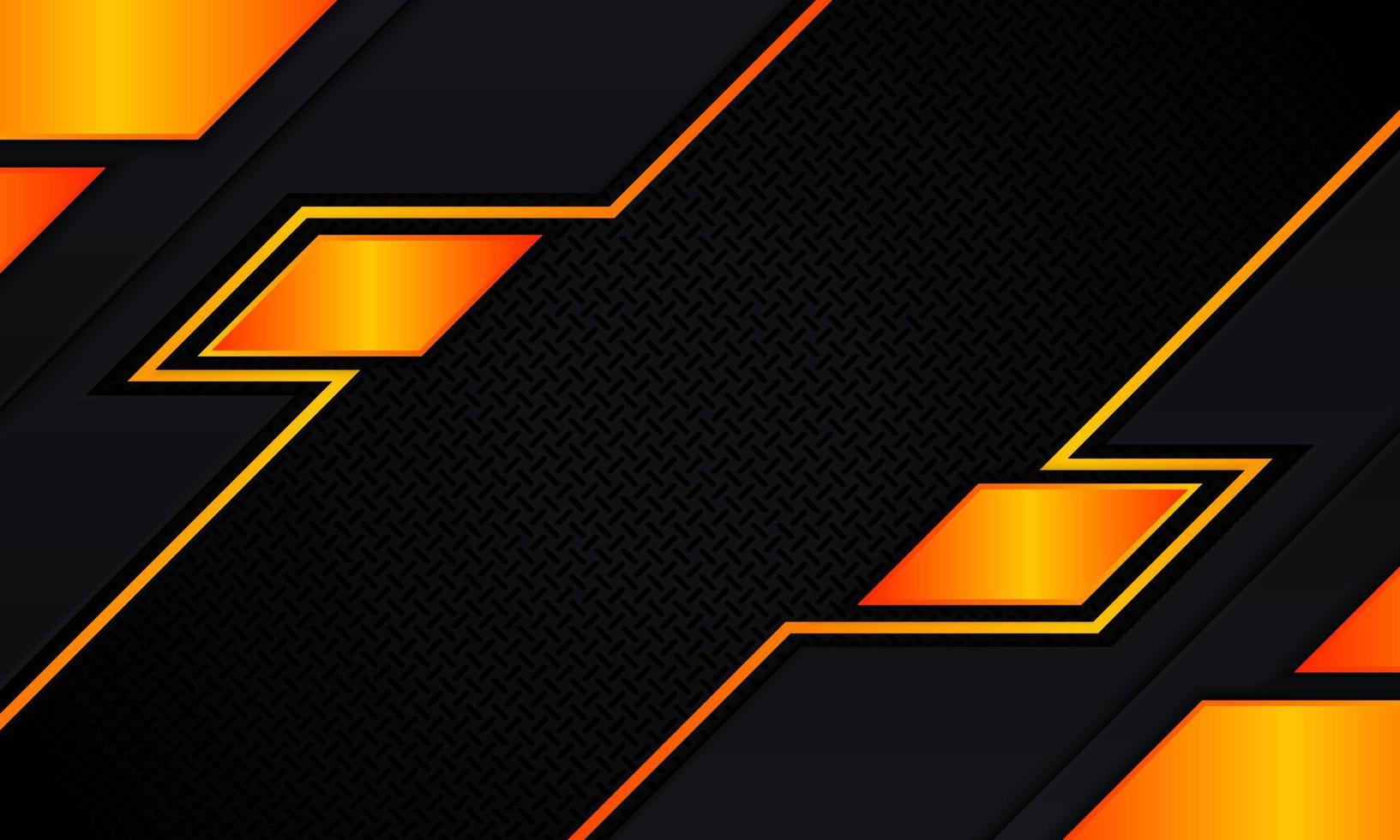 Abstract dark technology with yellow stripes and lines background. vector