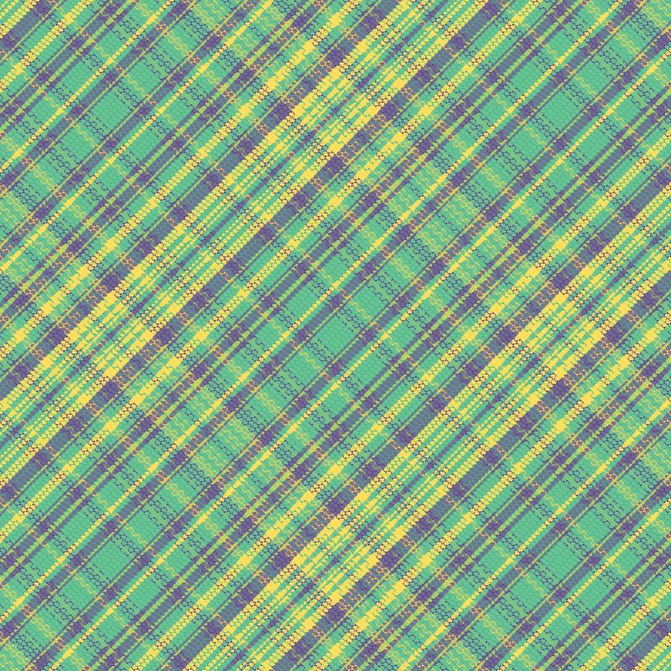 Tartan plaid pattern with texture and retro color. vector