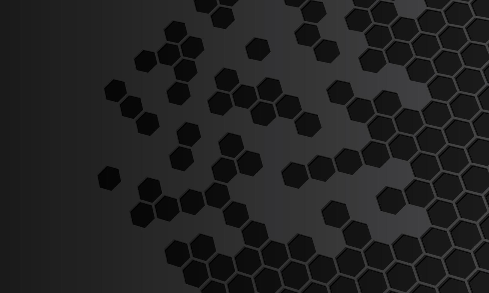 Abstract dark hexagonal background. vector