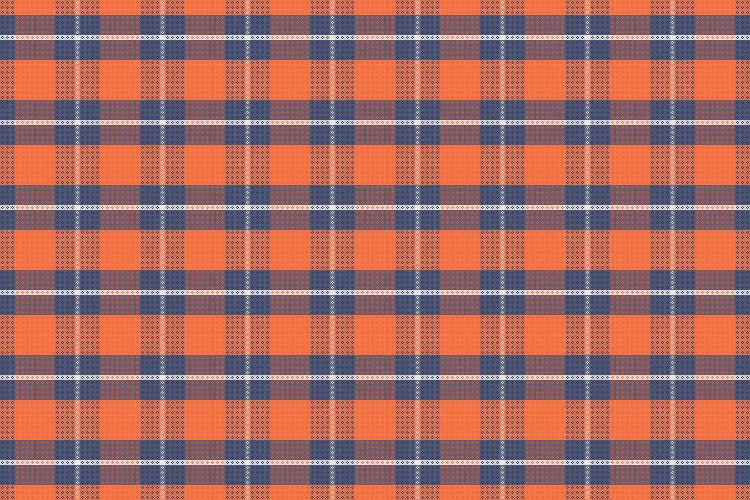 Tartan plaid pattern with texture and retro color. vector