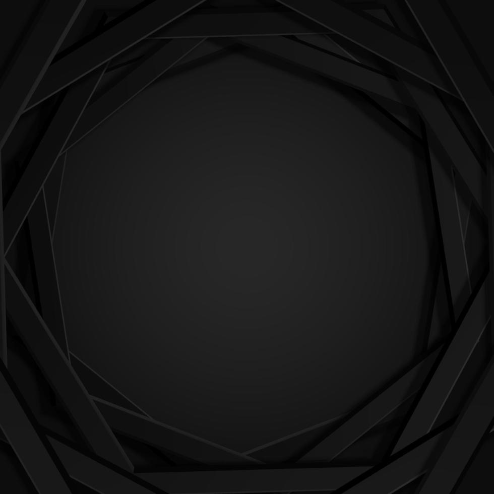 fondo de marco hexagonal oscuro abstracto. vector