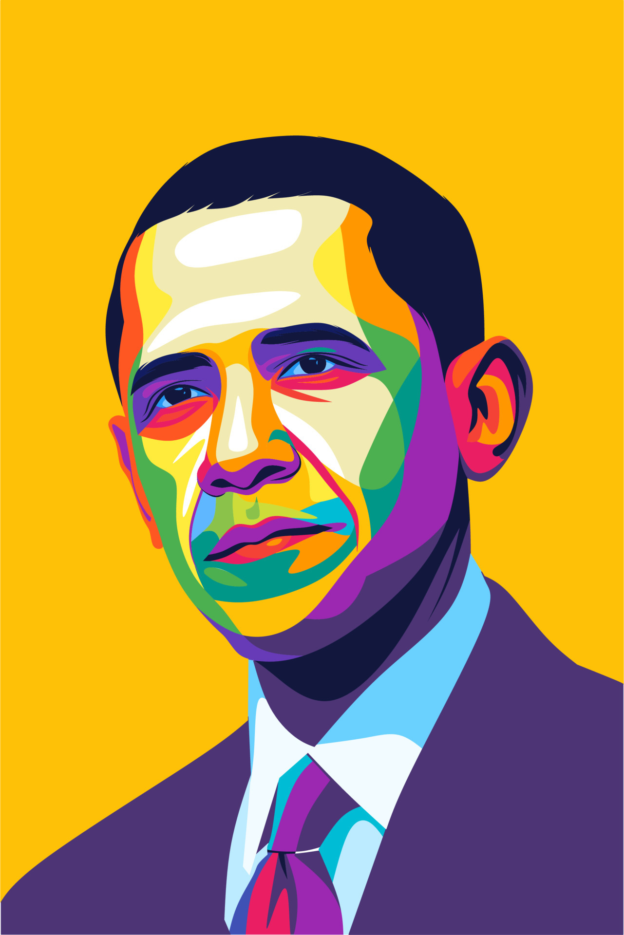 Barack Obama president of America in Pop Art Portrait 6944703 Vector ...