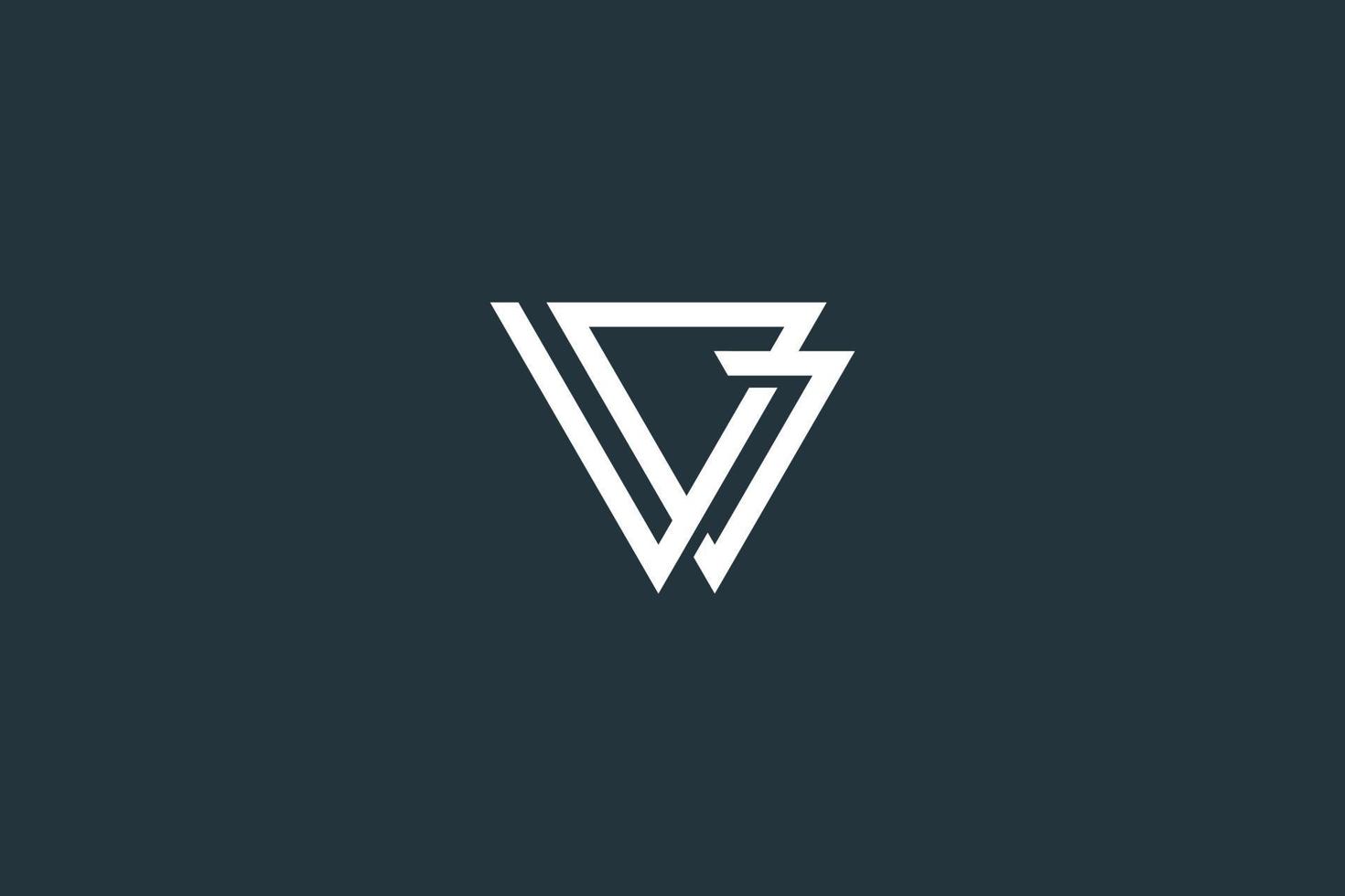 vector de diseño de logotipo de letra inicial vg o gv