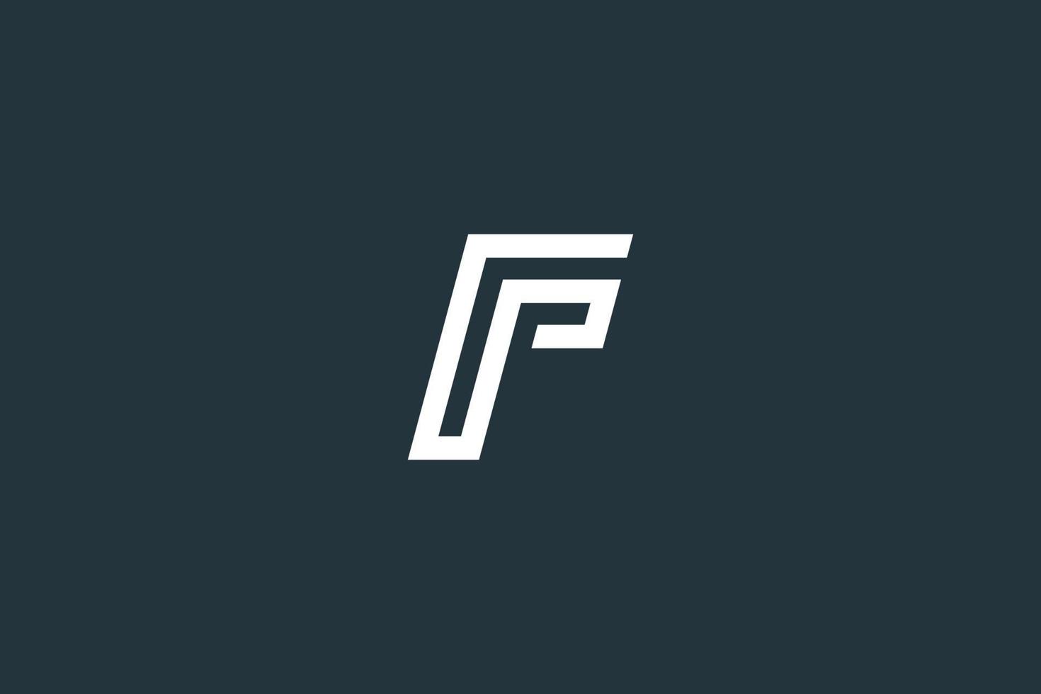 plantilla de vector de diseño de logotipo de letra fp o pf