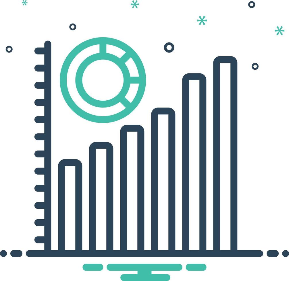 Mix icon for statistics vector