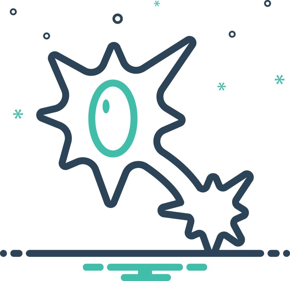 Mix icon for nervous system vector