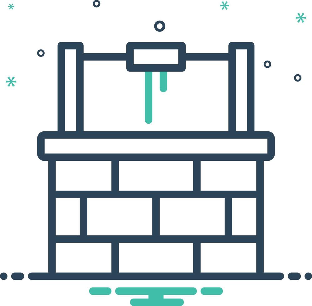 Mix icon for well vector