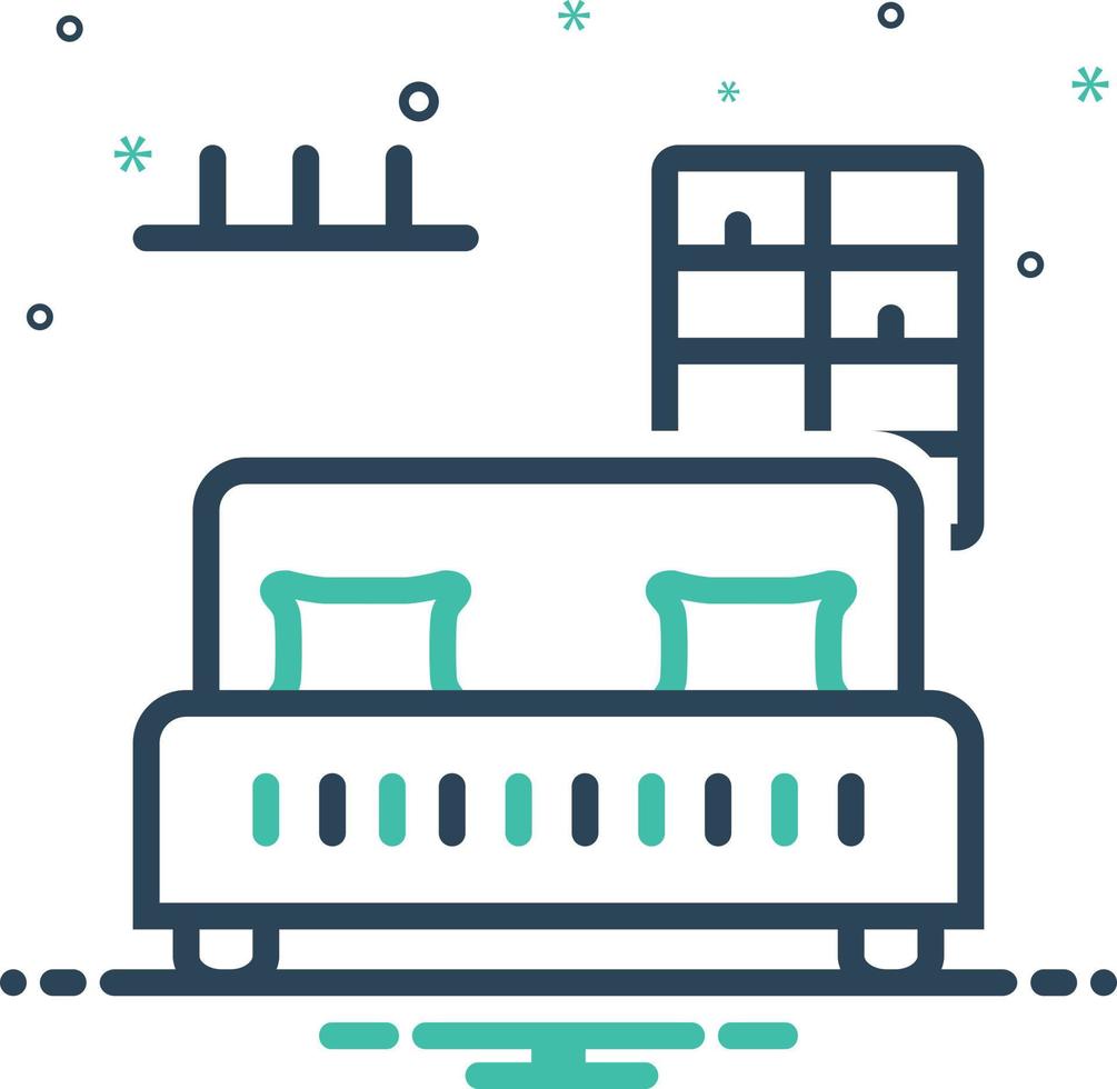 Mix icon for bedroom bar vector