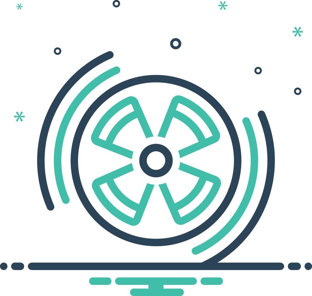 Mix icon for radiation vector
