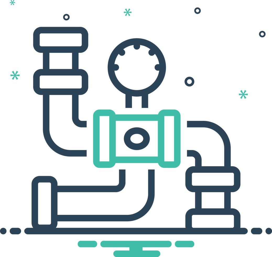 Mix icon for gas pipeline vector