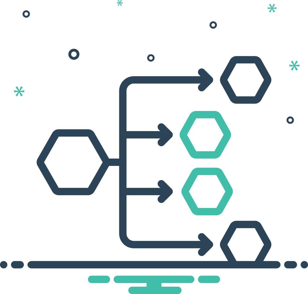 Mix icon for distribution channels vector