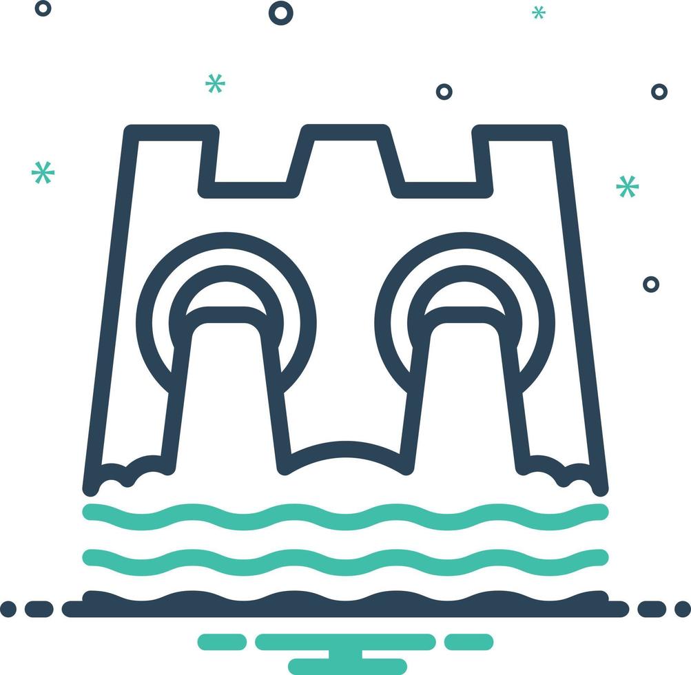 Mix icon for hydro power vector