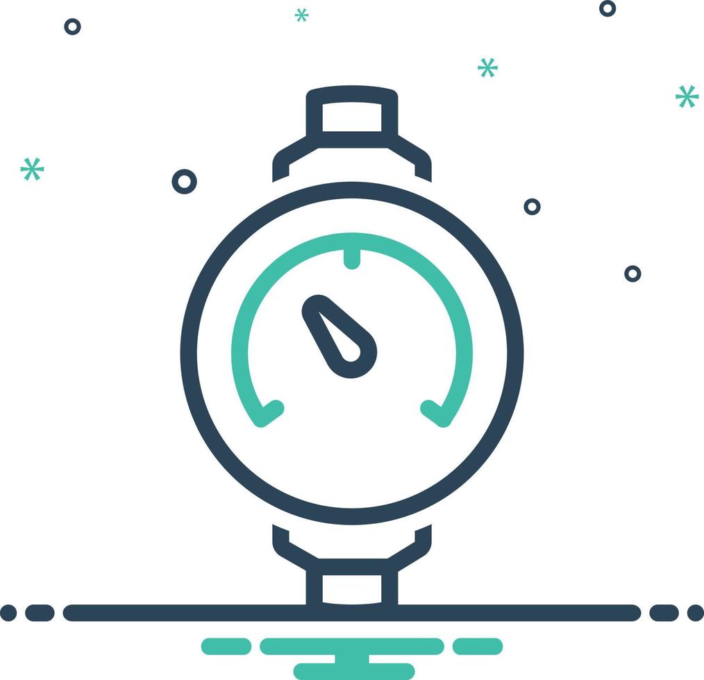 Mix icon for pressure meter vector
