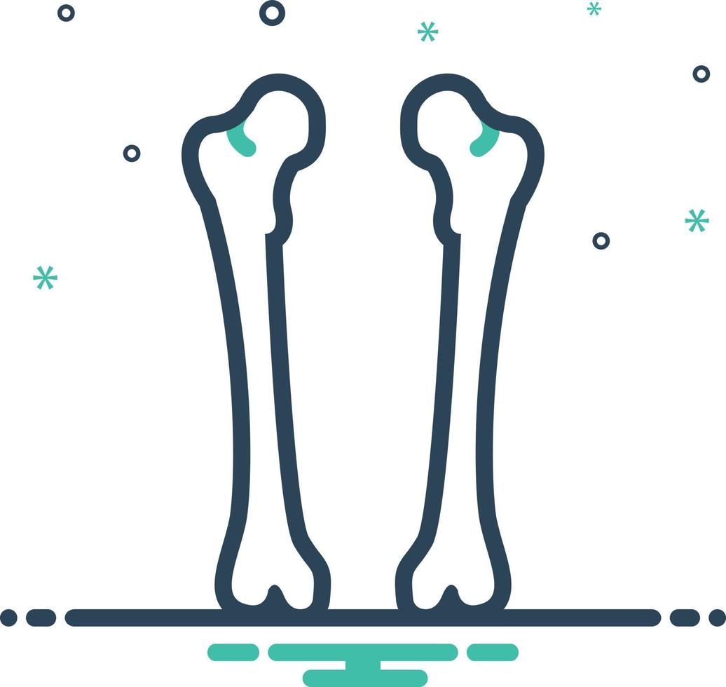 MIX icon for femur vector