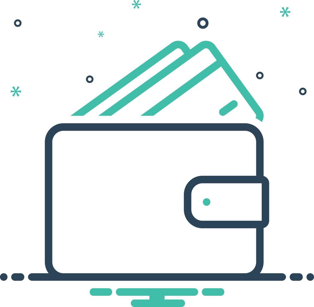 Mix icon for wallet vector
