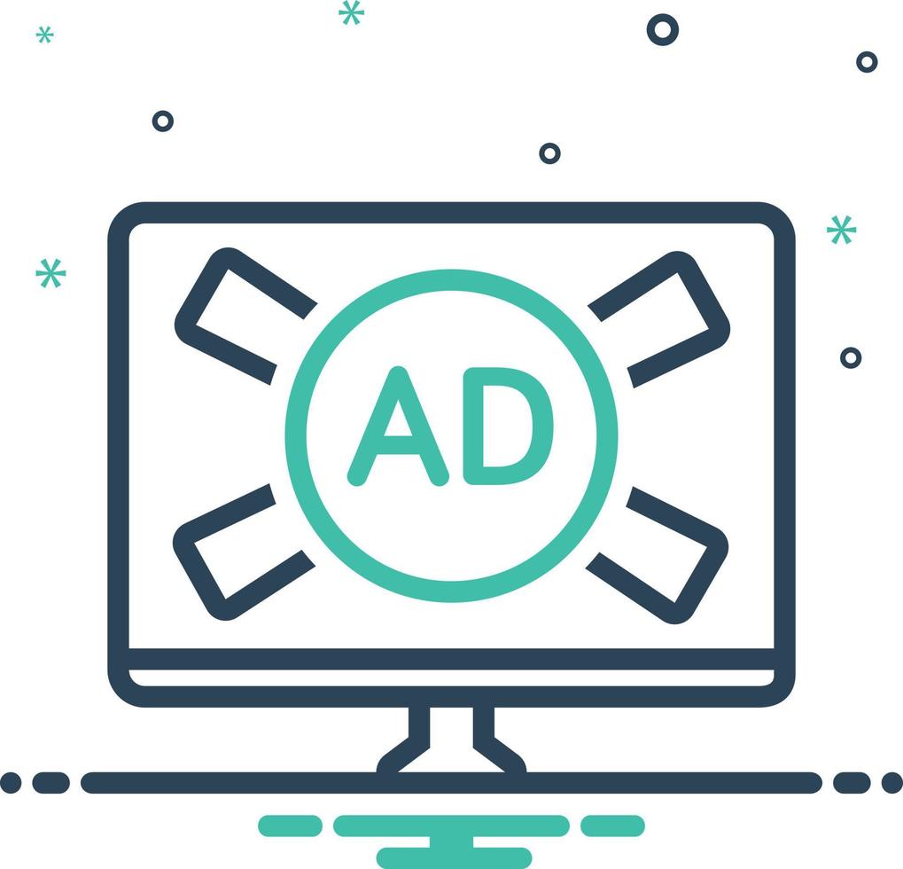 Mix icon for tv ads vector