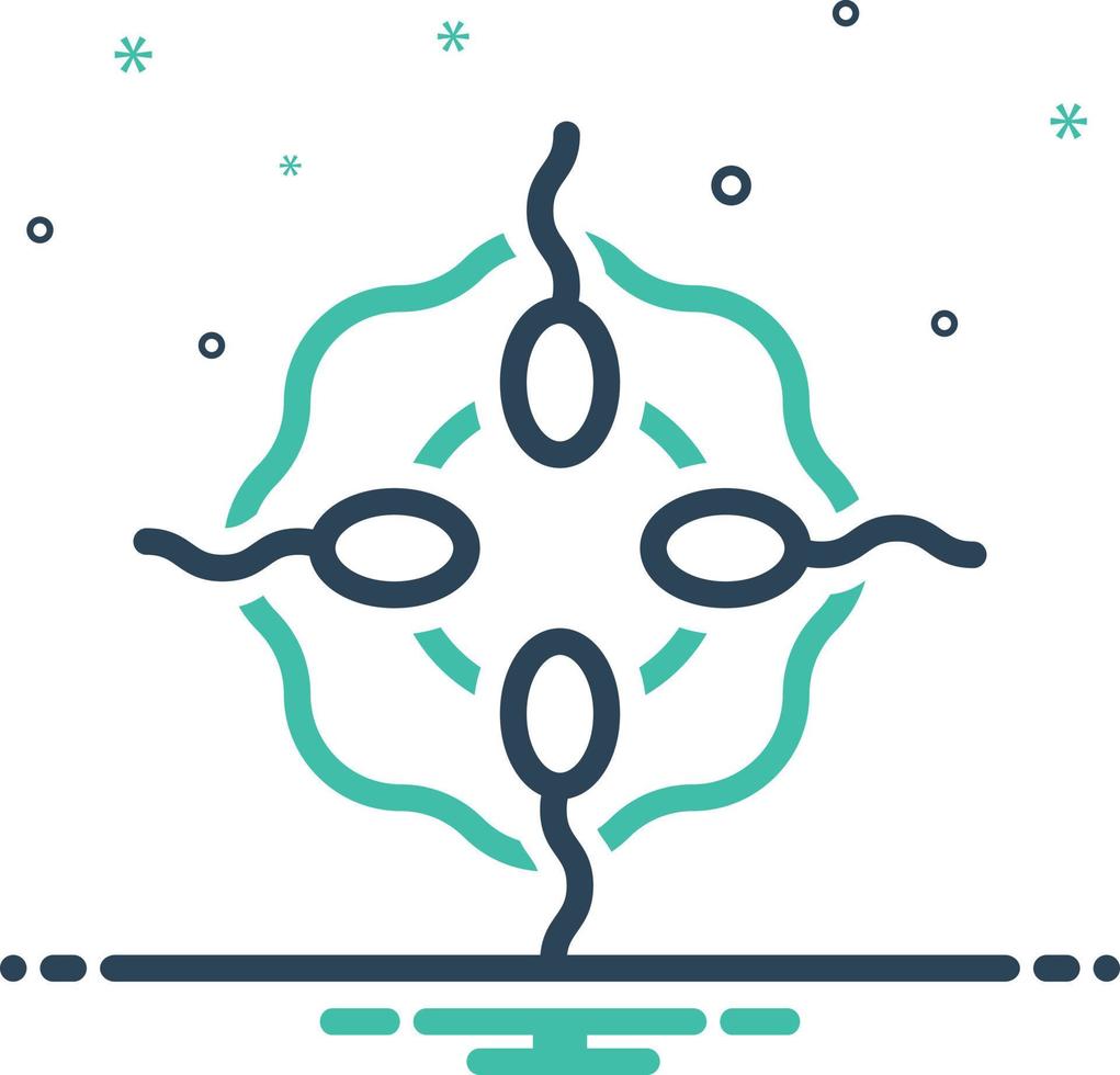 Mix icon for ovule vector