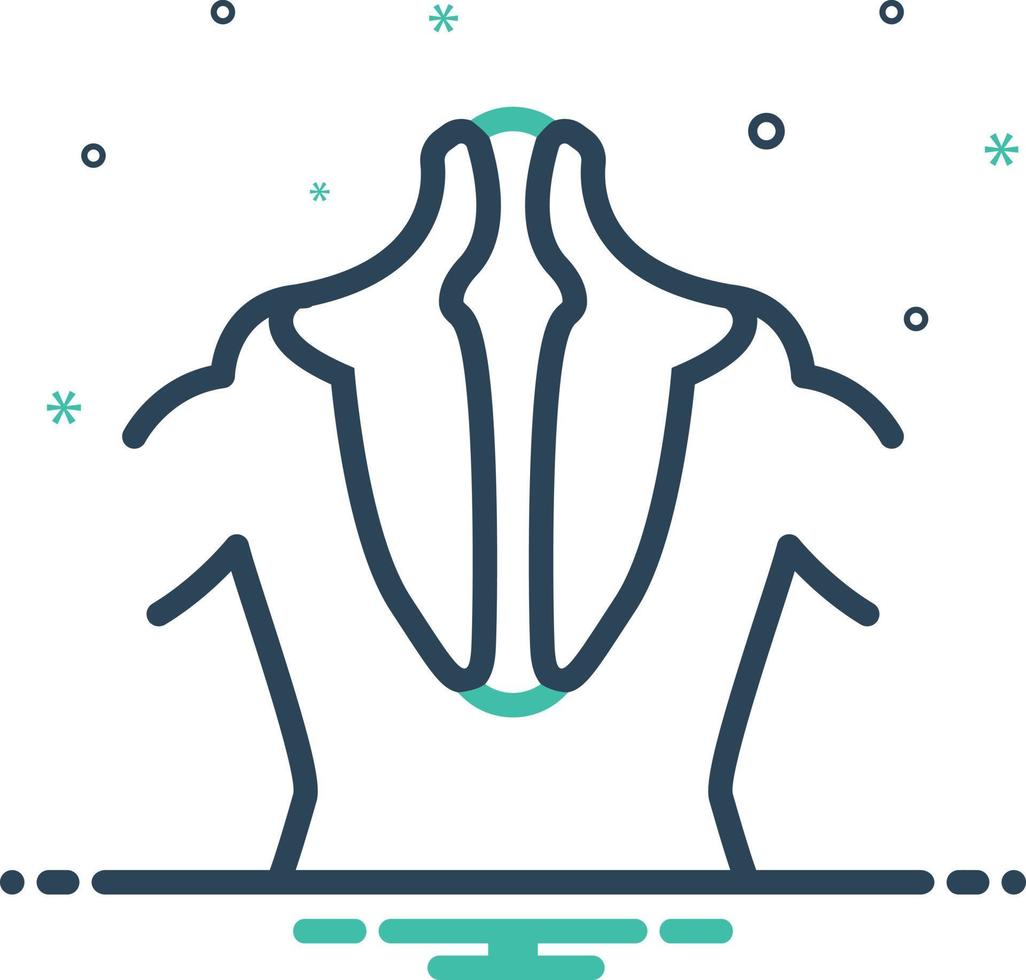 Mix icon for trapezius vector