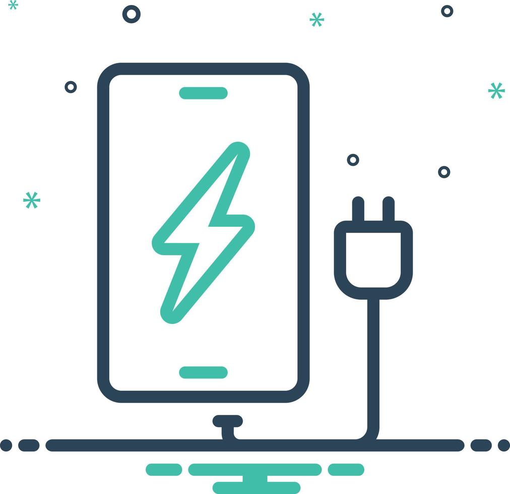 Mix icon for phone charging vector