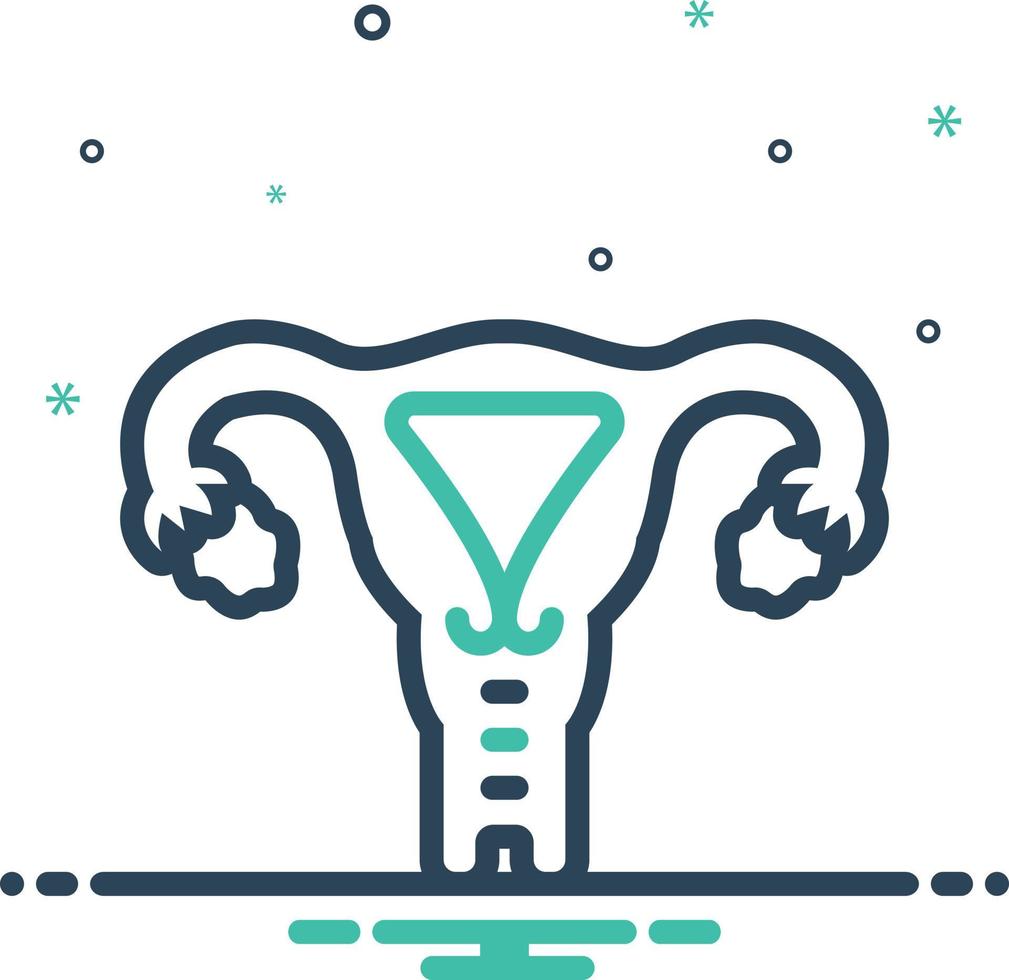 MIX icon for uterus vector