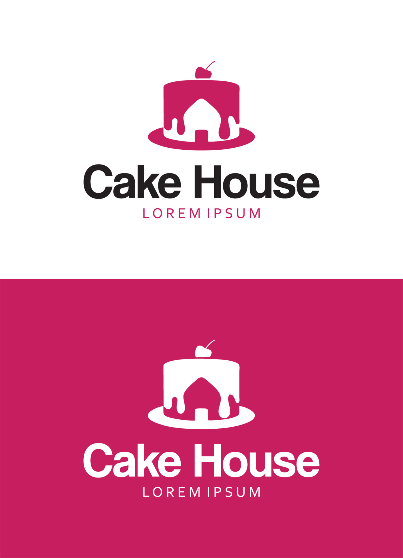 Cake House Logo Design, Vector 6945199 Vector Art at Vecteezy