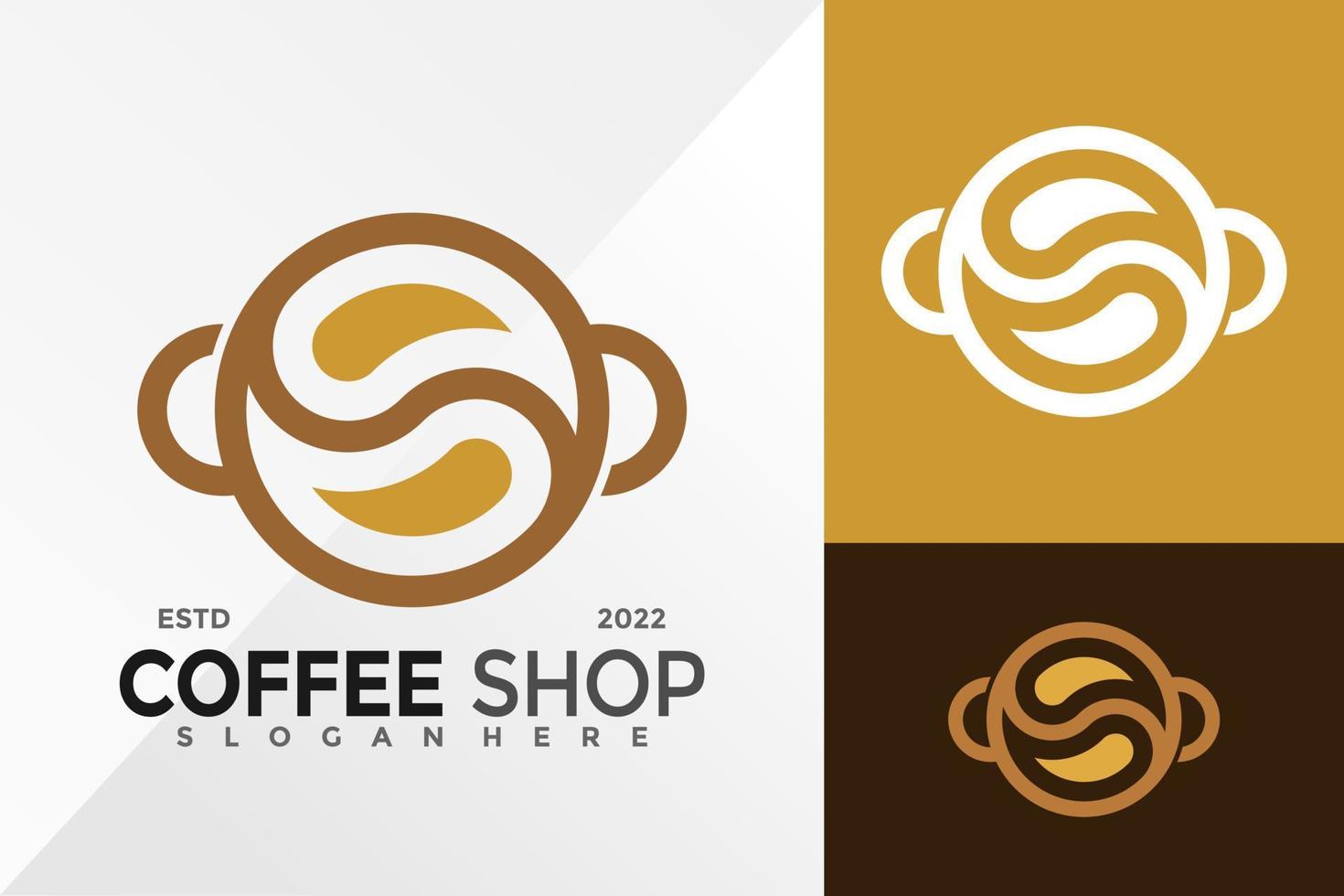 Delta Cafe Logo Design Concept, Logo Template For Cafe or Coffee