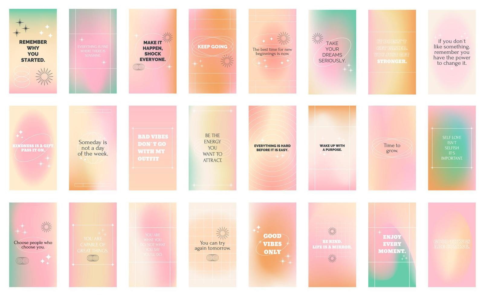 Set of Editable minimal highlight banner template with abstract quotes. Hand drawn templates. Backdrop for social media post vector