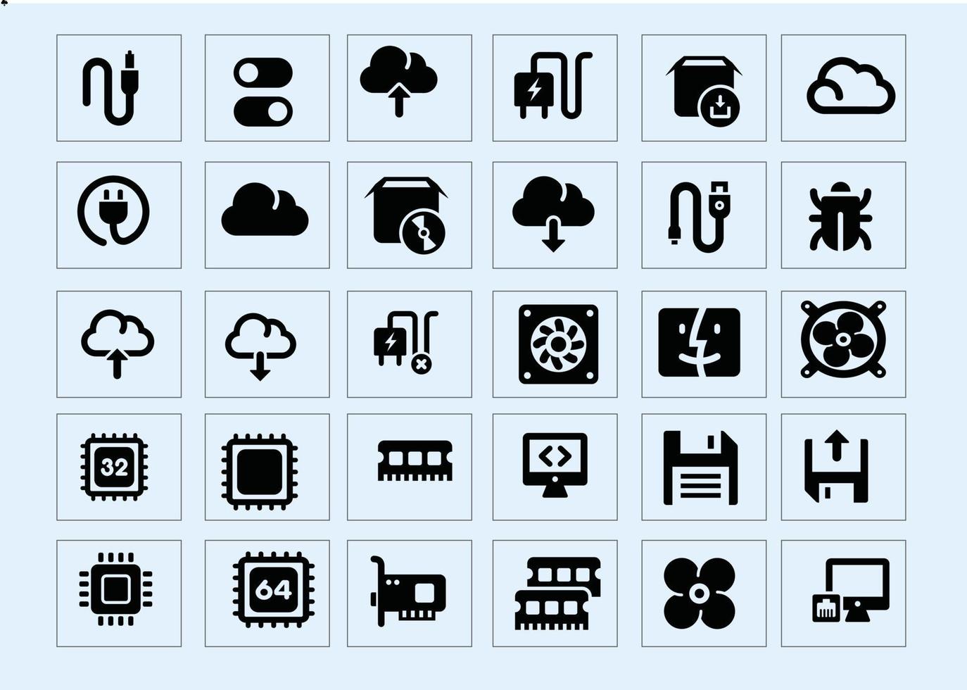 Simple Set of Setup and Settings Related Vector Line Icons. Collection of simple linear web icons such Installation, Settings, Options, Download, Update, Gears and others and others Tech Support.