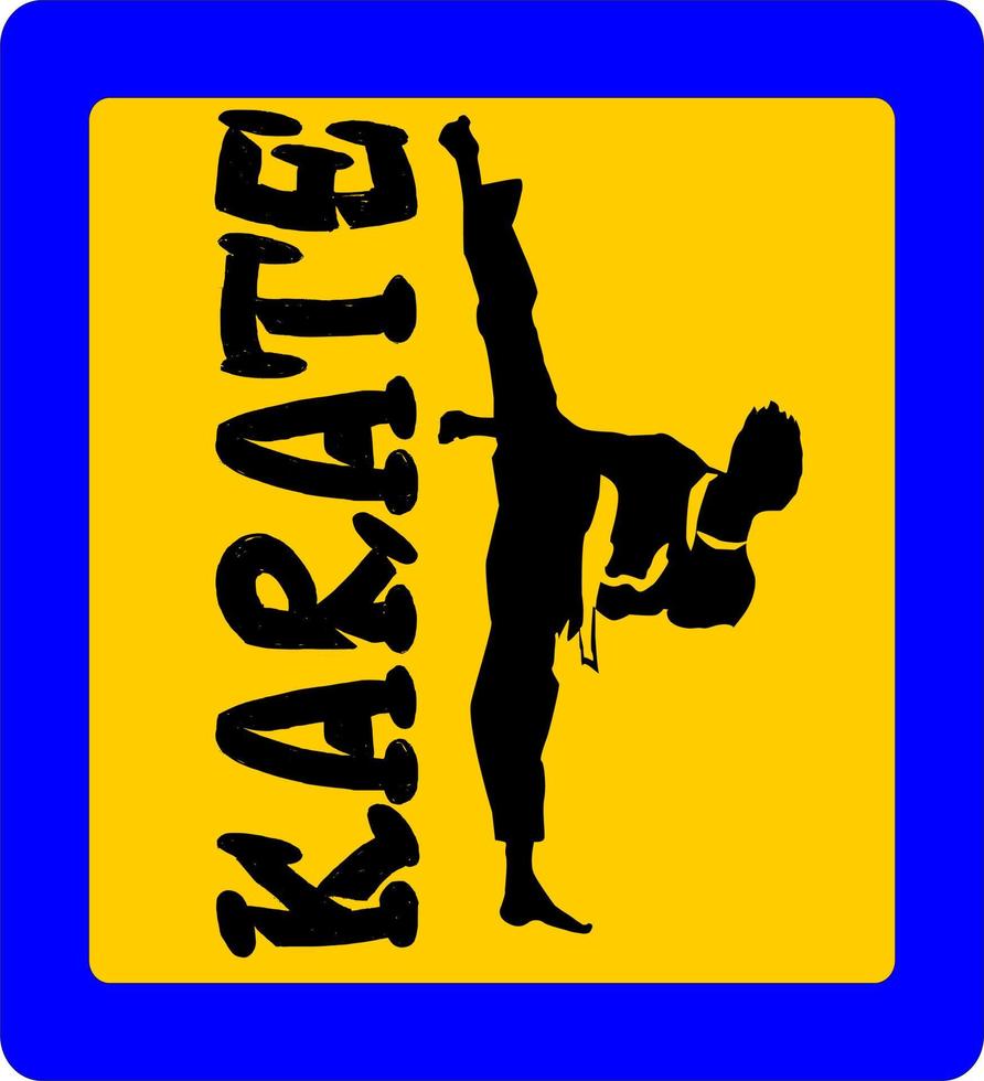 karate kick logo vector