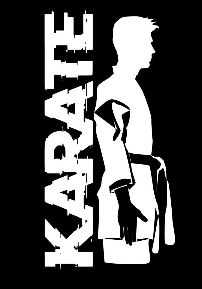 vector de logotipo de patada de karate