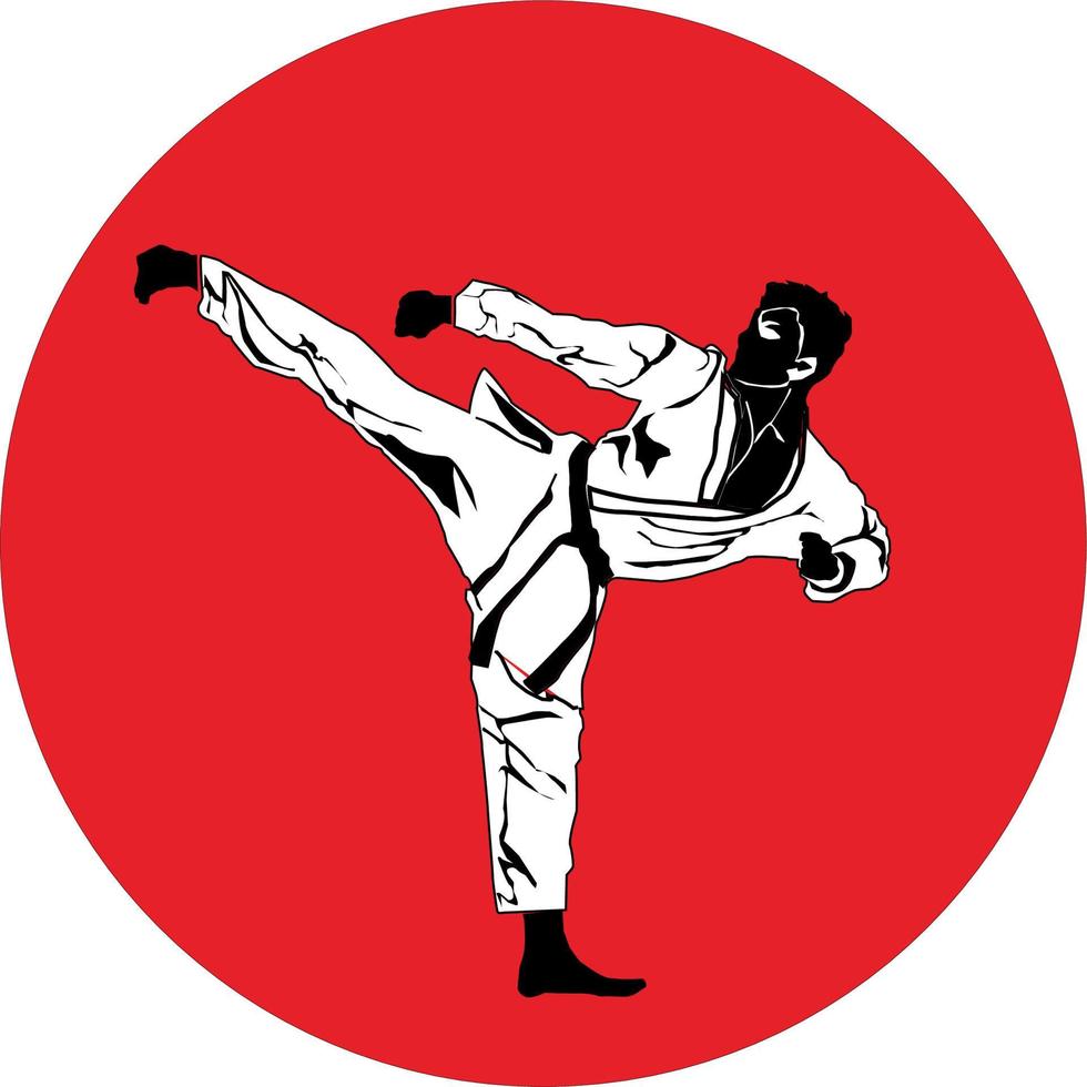 simple karate logo vector