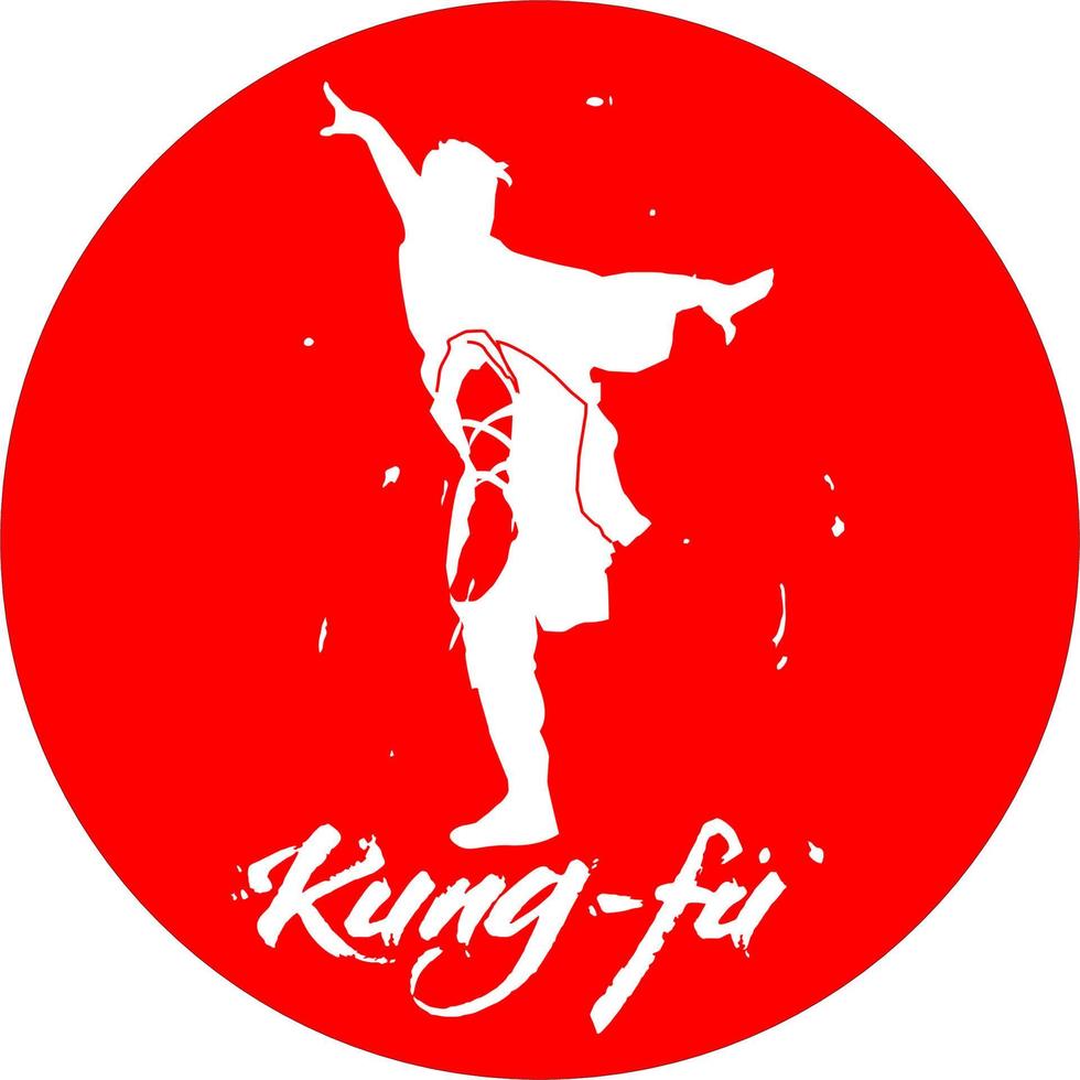 kung fu logo vector ilustración moderna