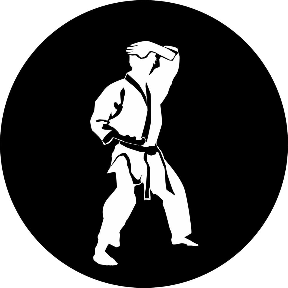 simple karate logo vector