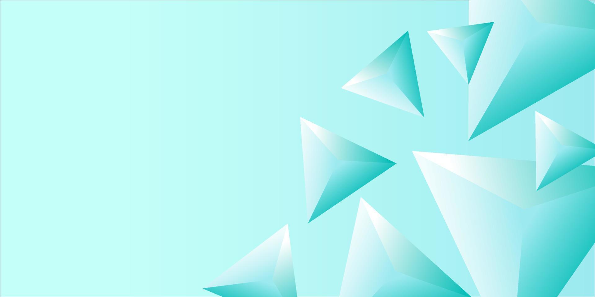 Simple and futuristic white and green triangle abstract gradient vector