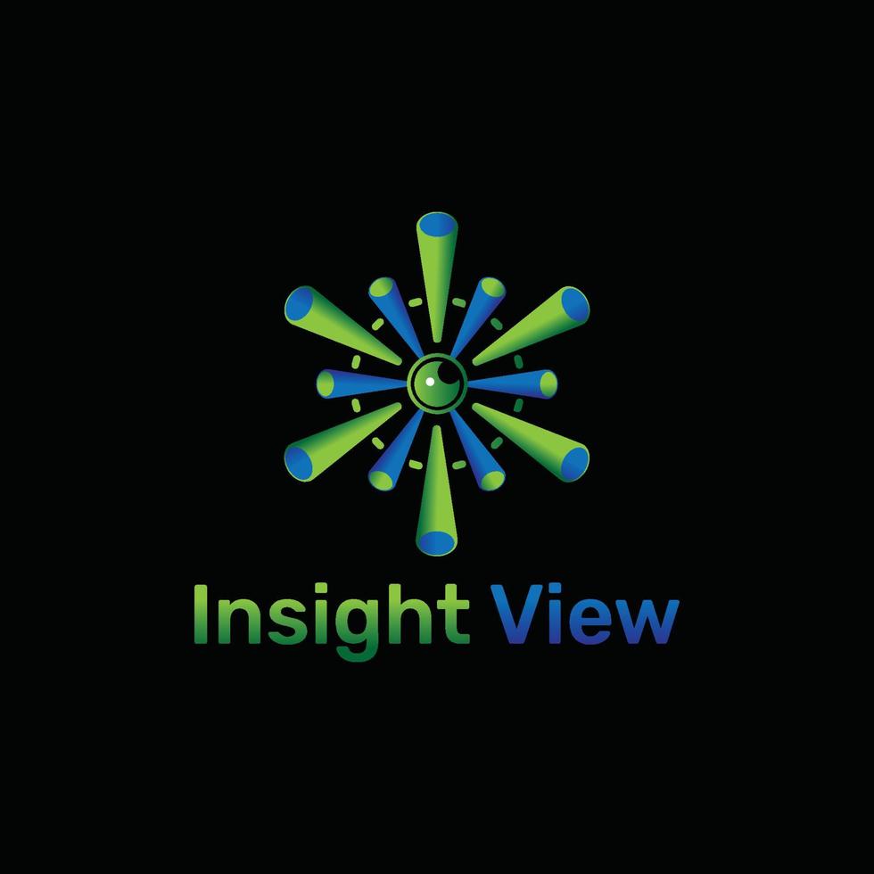 Modern Eye Camera Vision Logo Design vector