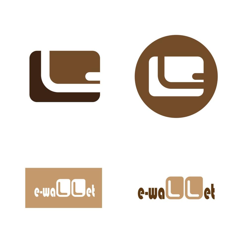 wallet logo design icon vector