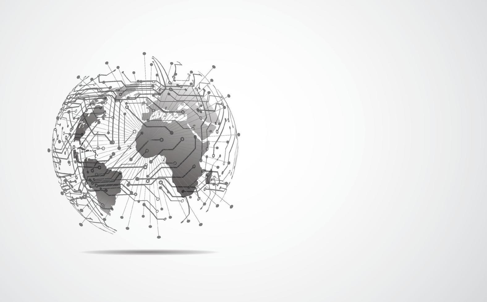 Global network connection. World map point and line composition concept of global business. Vector Illustration