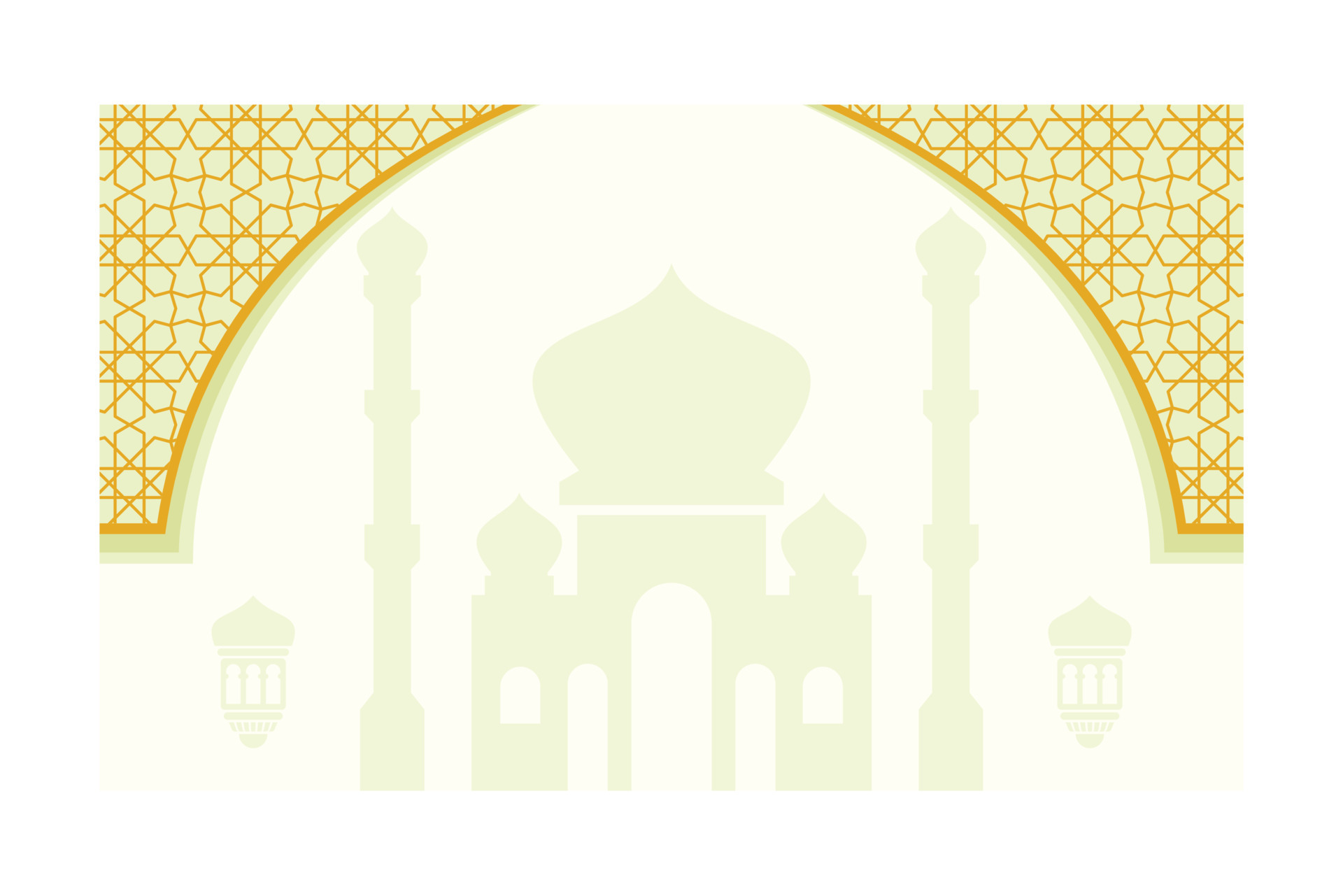 Abstract islamic background with traditional ornament green color