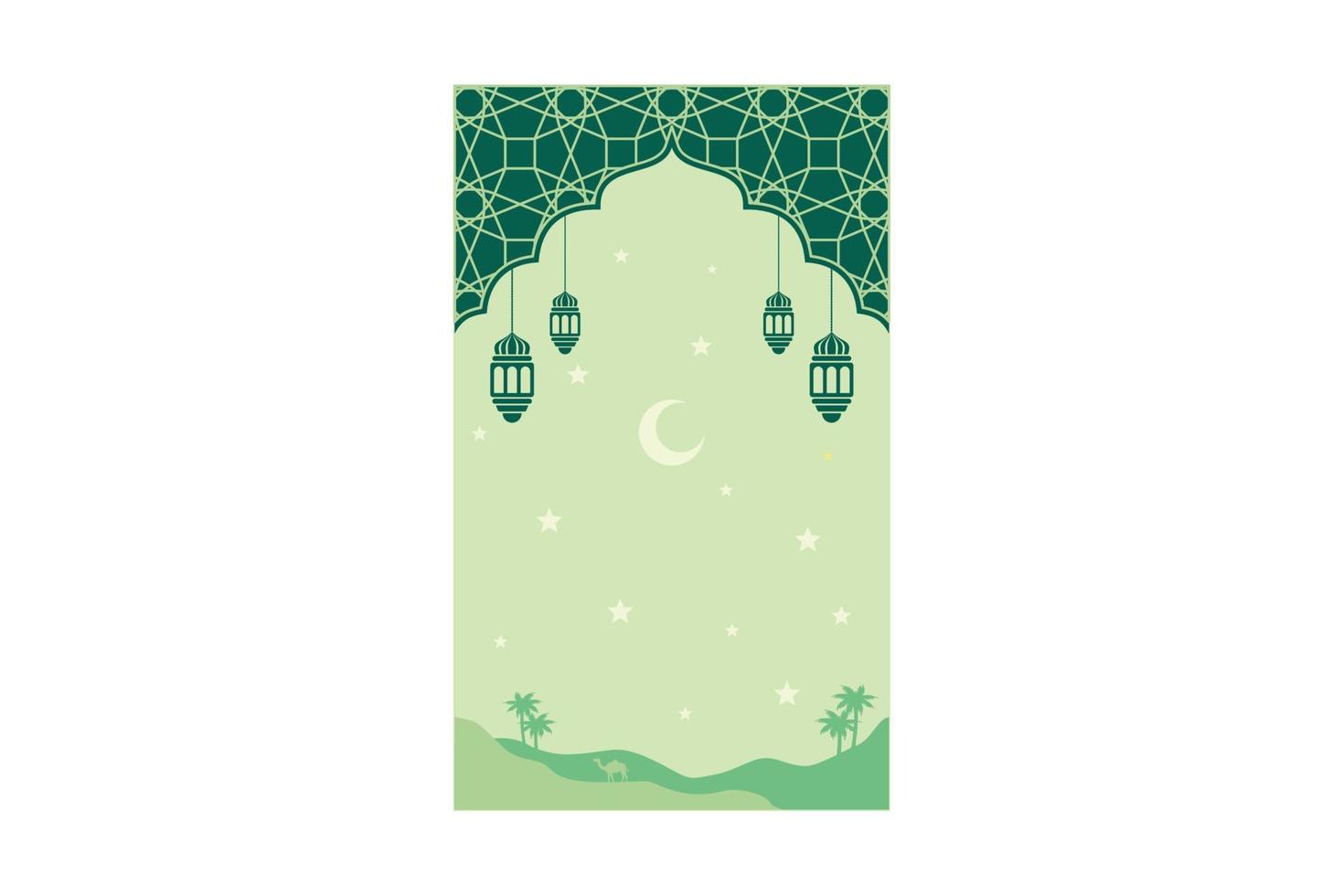 Abstract islamic background with traditional ornament green color