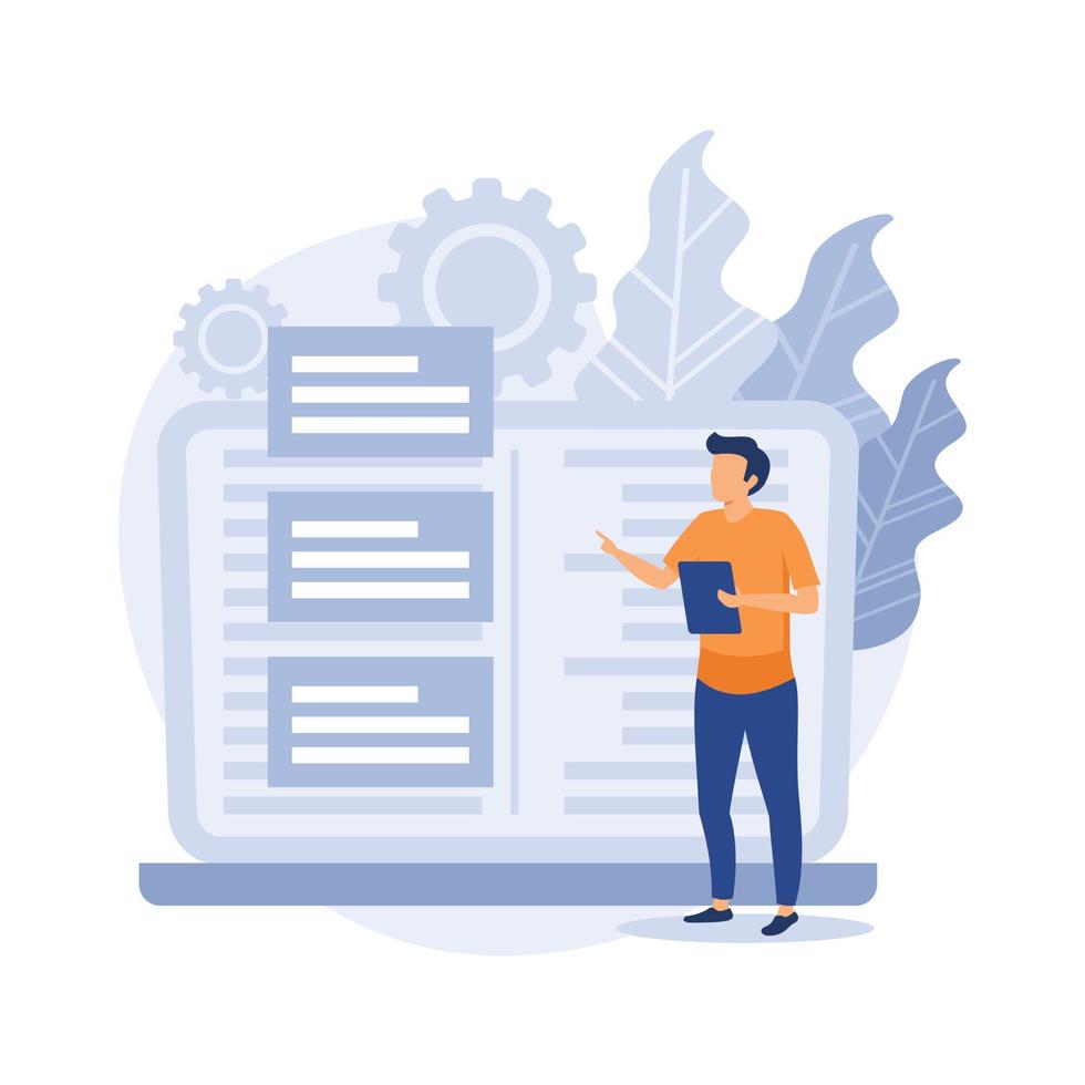 software requirement description illustration exclusive design inspiration vector