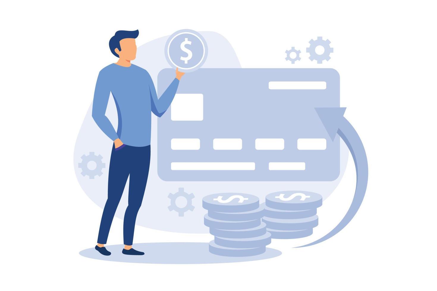 Chargeback illustration exclusive design inspiration vector