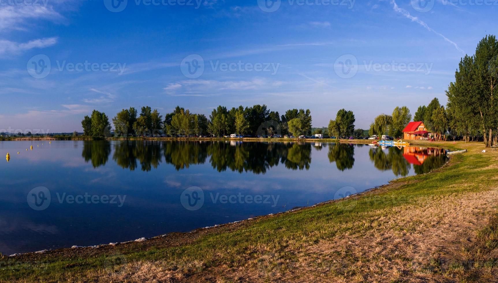 Lake in the beautiful day photo