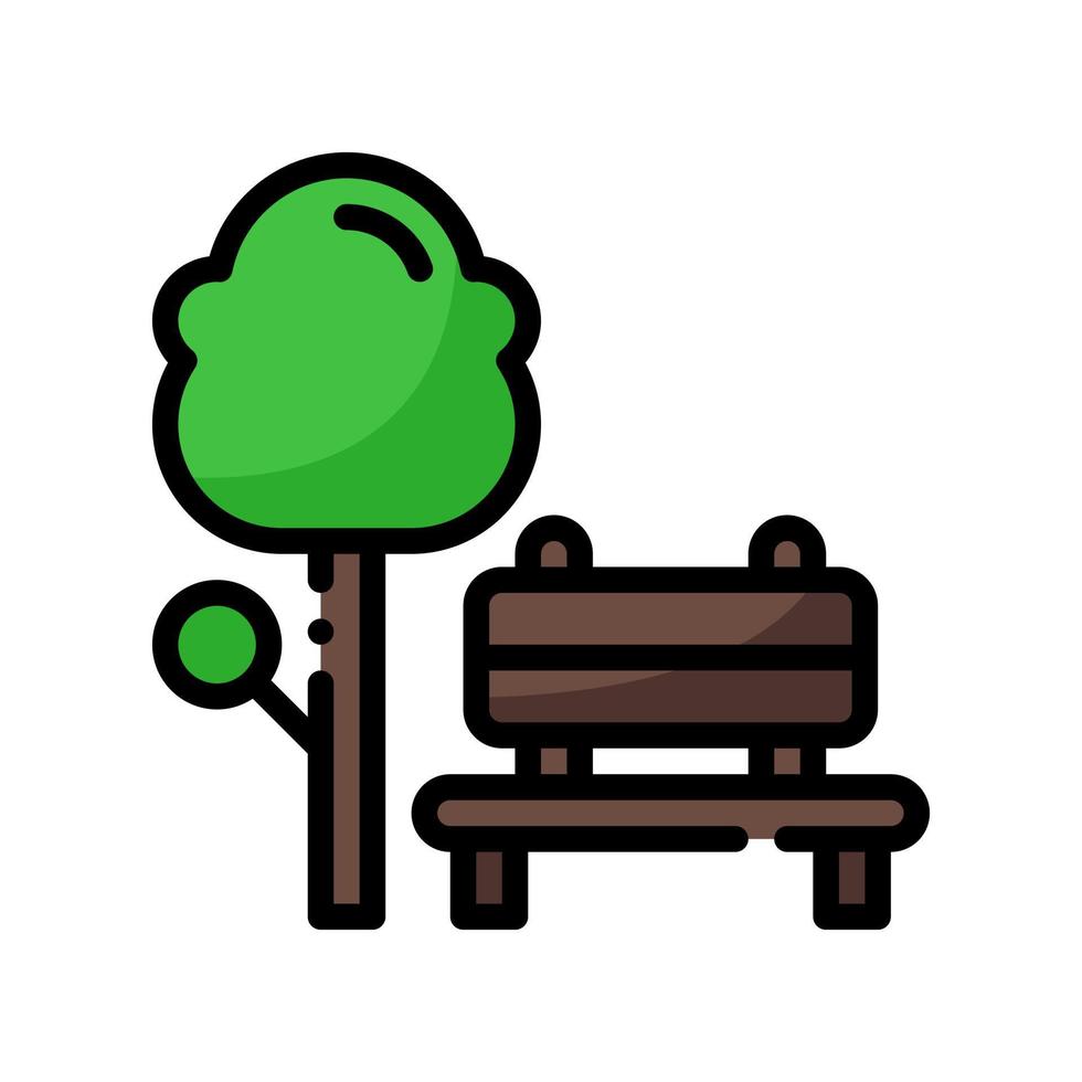 icono de estilo de línea llena de parque. ilustración vectorial para diseño gráfico, sitio web, aplicación vector