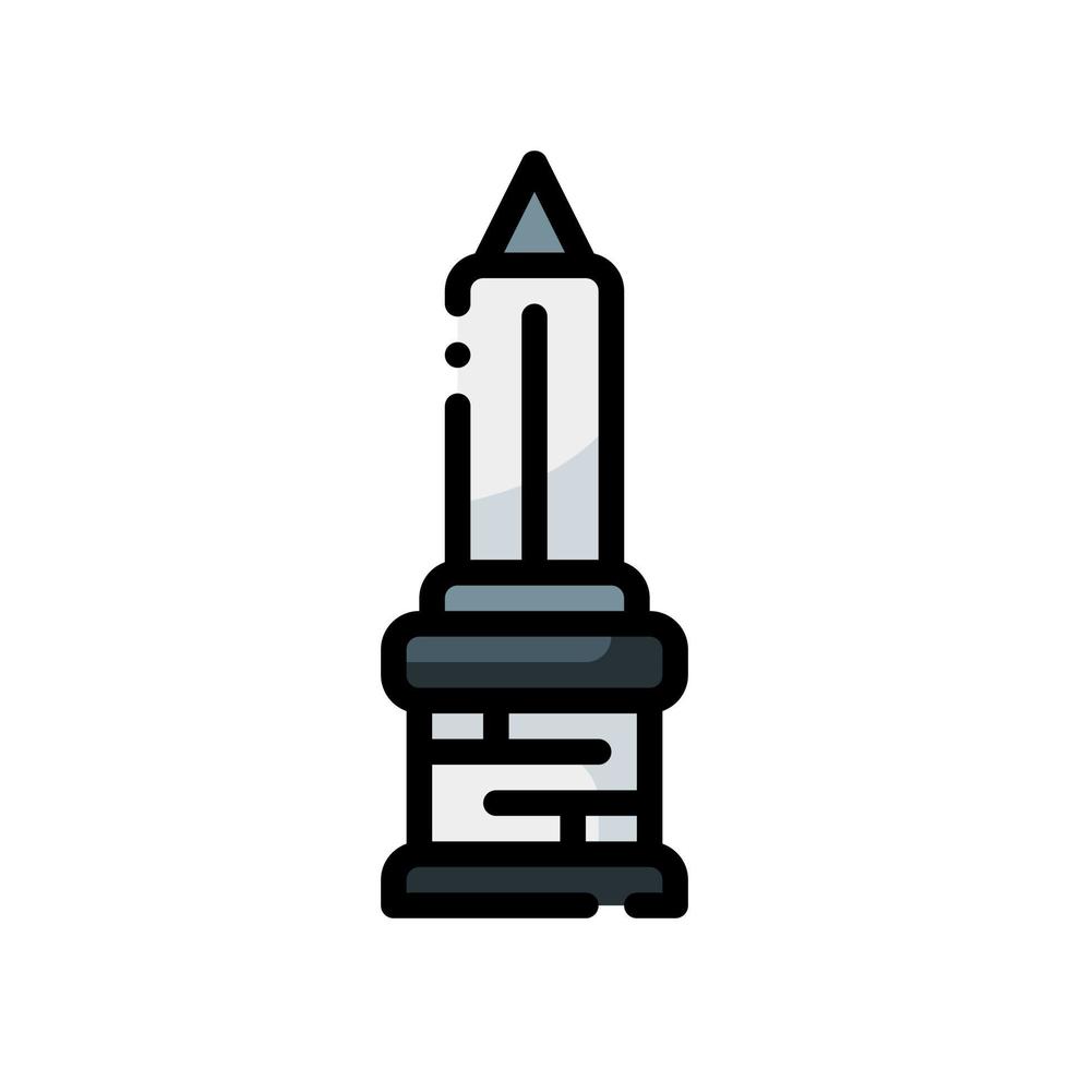 icono de estilo de línea llena de monumento. ilustración vectorial para diseño gráfico, sitio web, aplicación vector