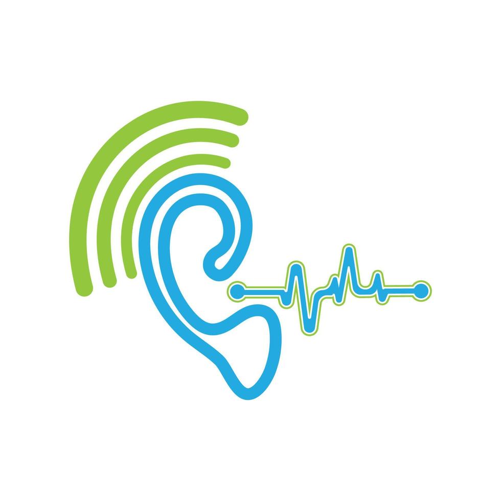 Hearing Logo Template vector