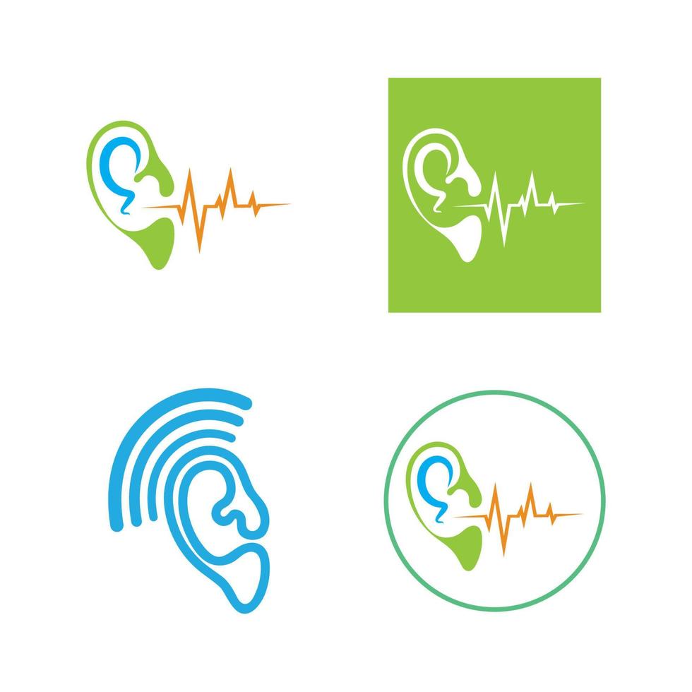 Hearing Logo Template vector