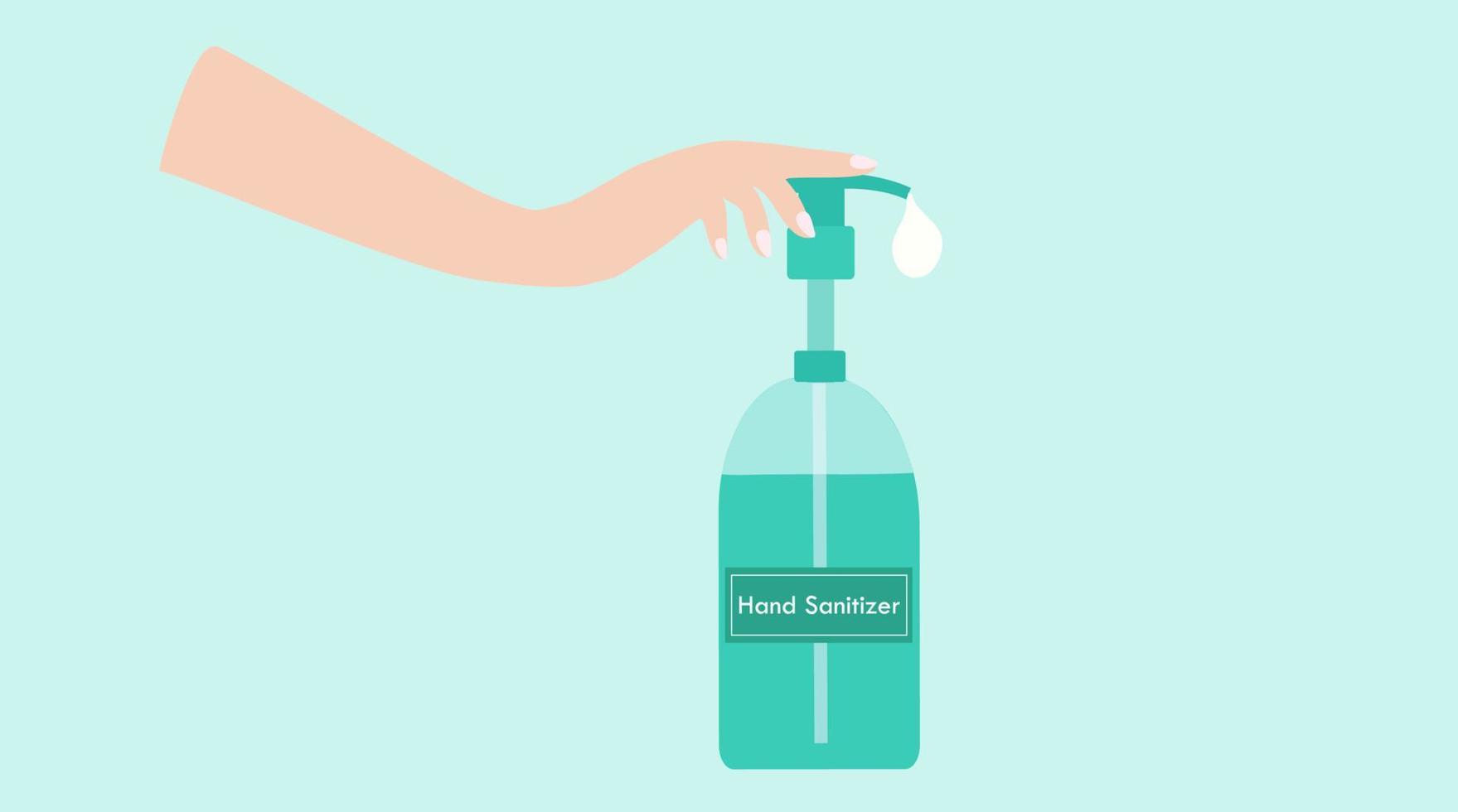 Hand sanitizer pump bottle vector illustration