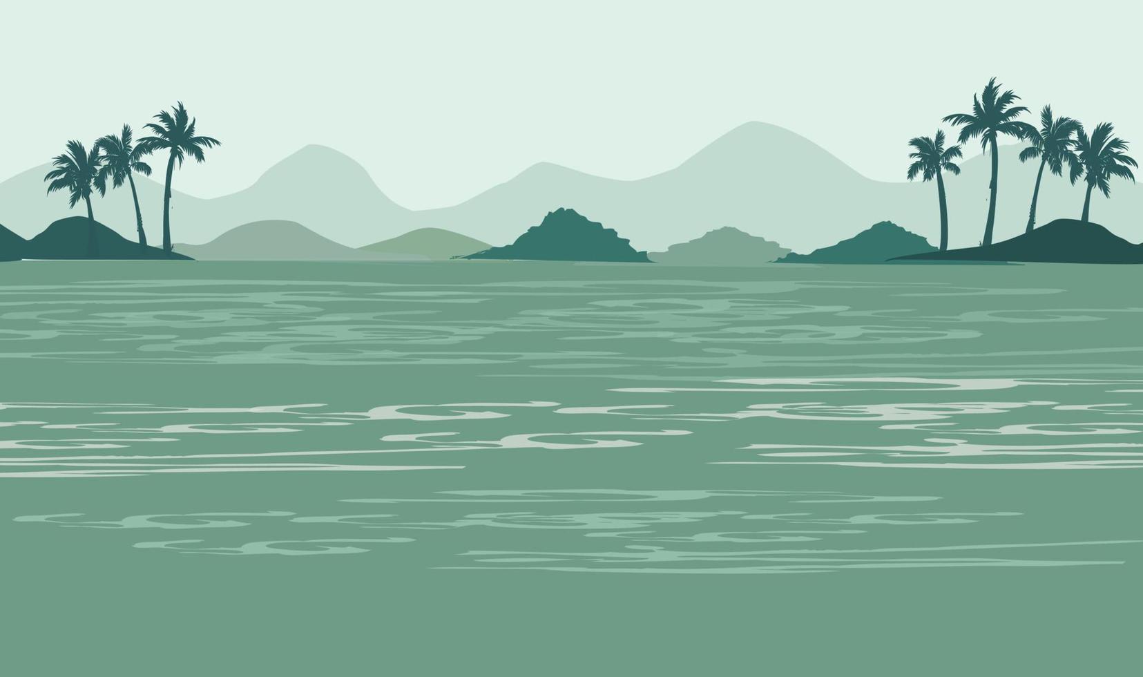 Sea view background vector