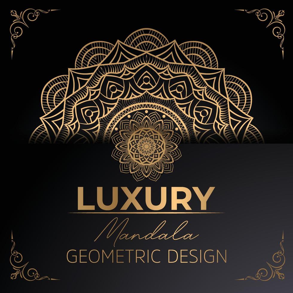 elementos decorativos de mandala de lujo de ilustración de vector vintage