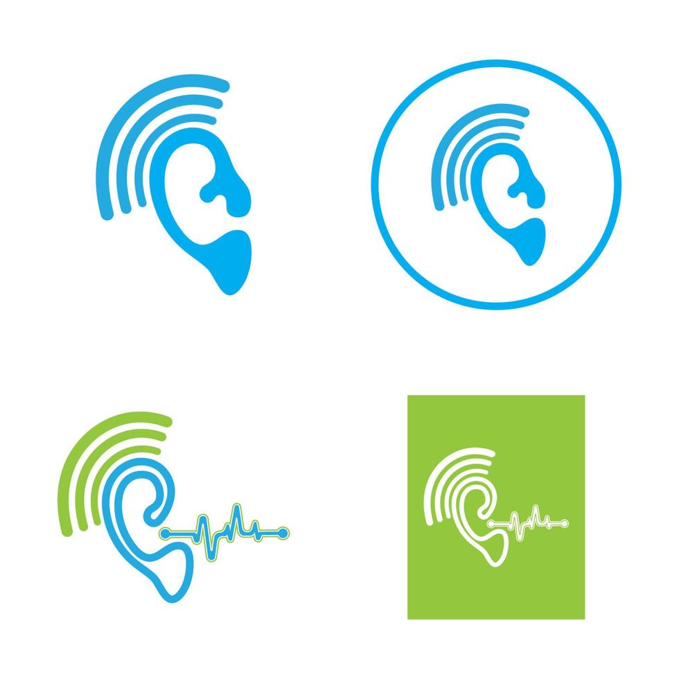 Hearing Logo Template vector
